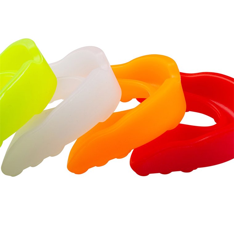 A custom made translucent sports mouthguard